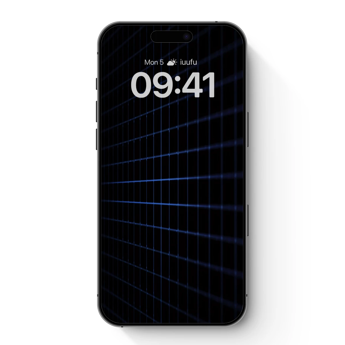 Grid of Eternity: Blue Neon Lines in Darkness