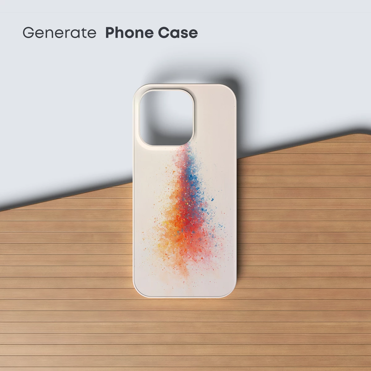 Abstract Color Burst: Fusion of Orange and Blue - Image 3