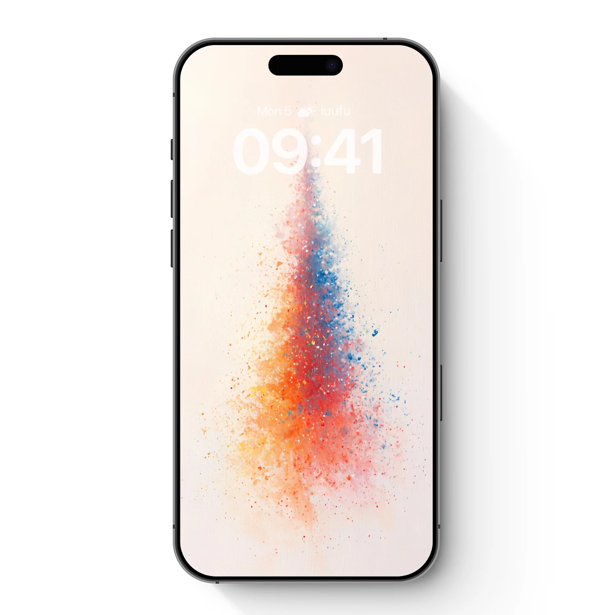 Abstract Color Burst: Fusion of Orange and Blue