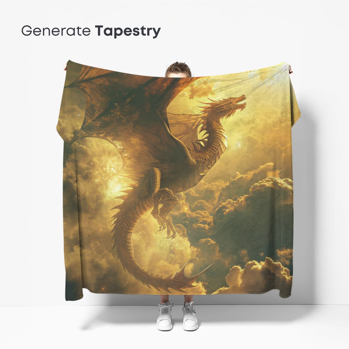 Dragon Soaring Through Golden Skies - Image 5