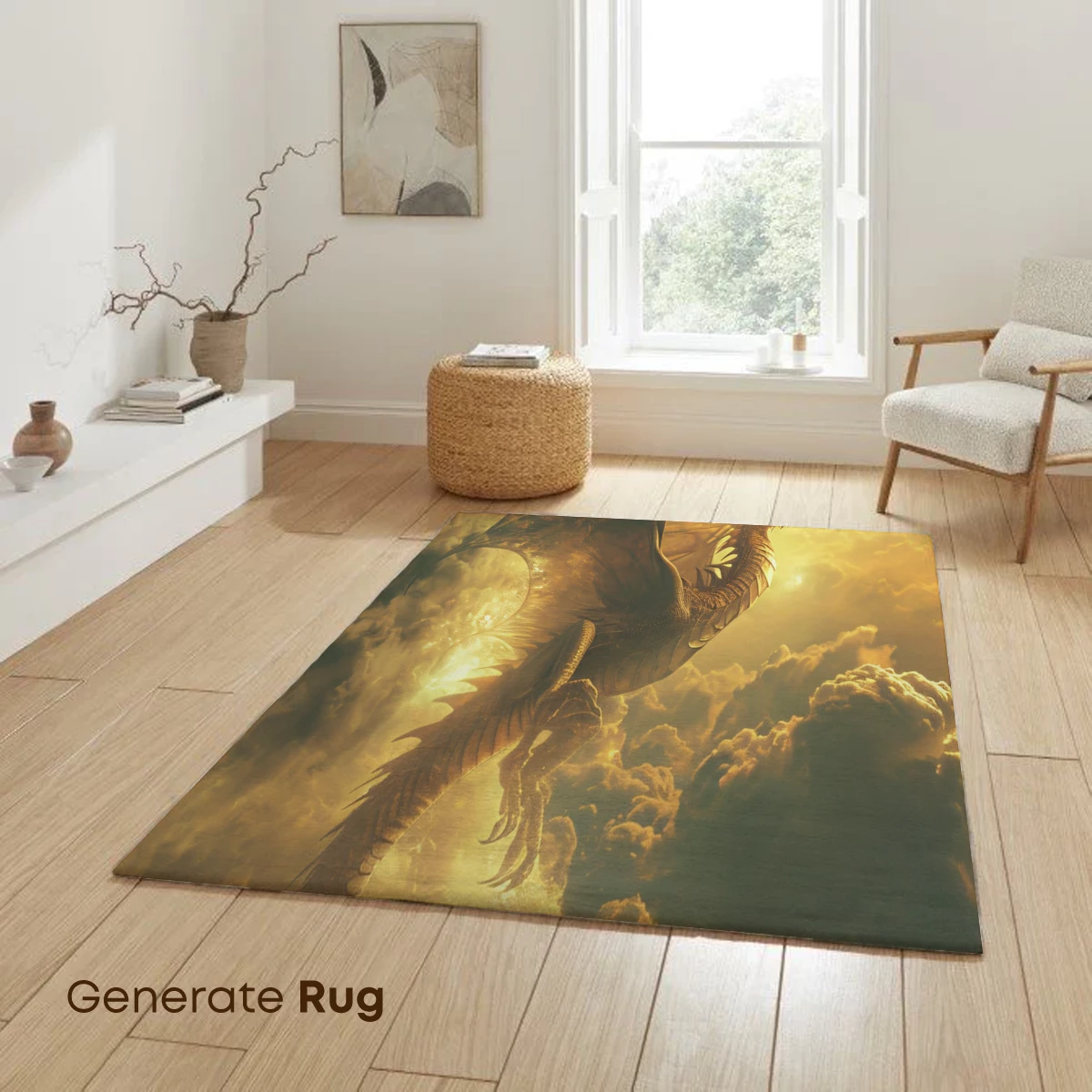 Dragon Soaring Through Golden Skies - Image 6