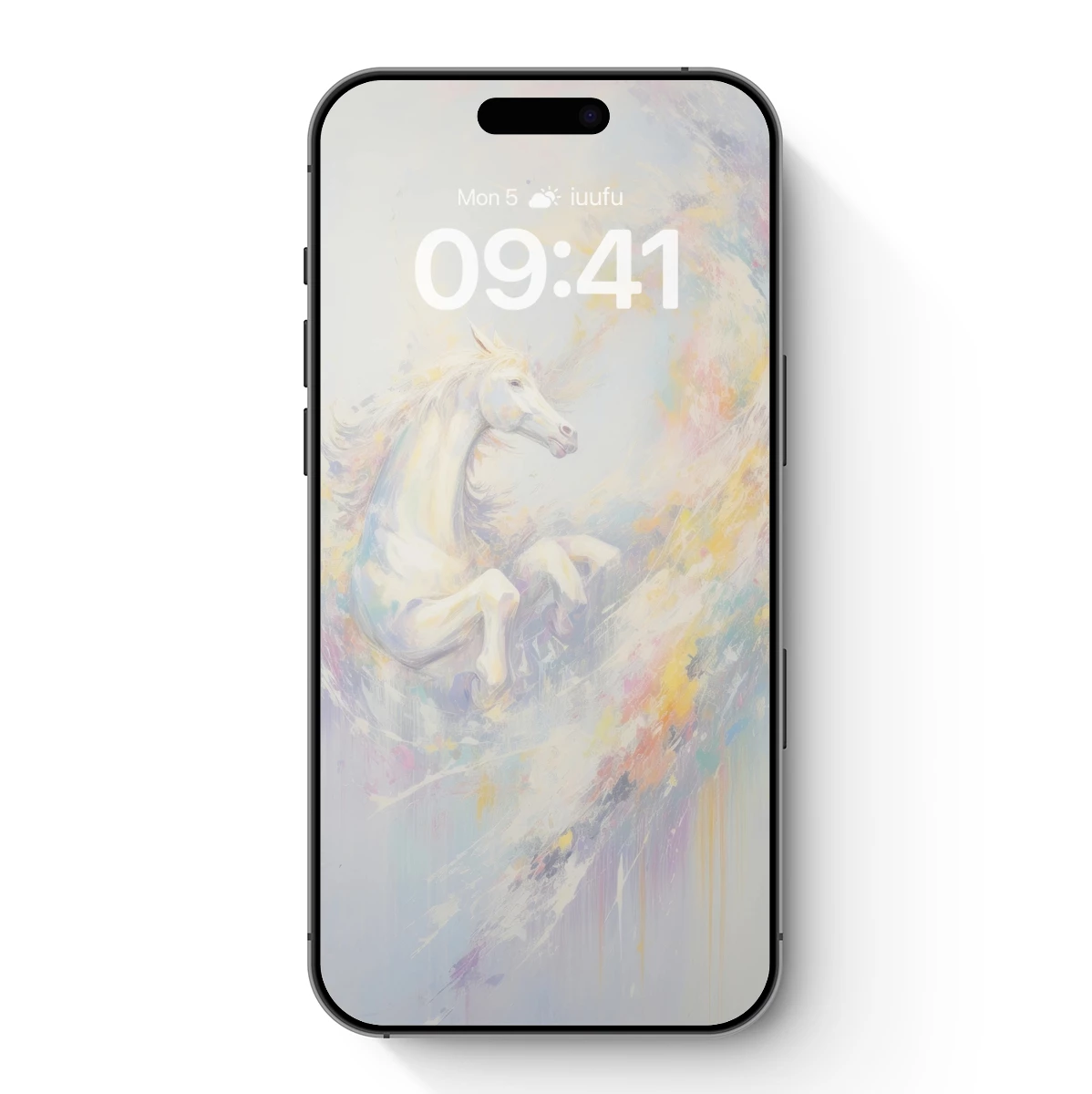 Ethereal Unicorn in Abstract Flight