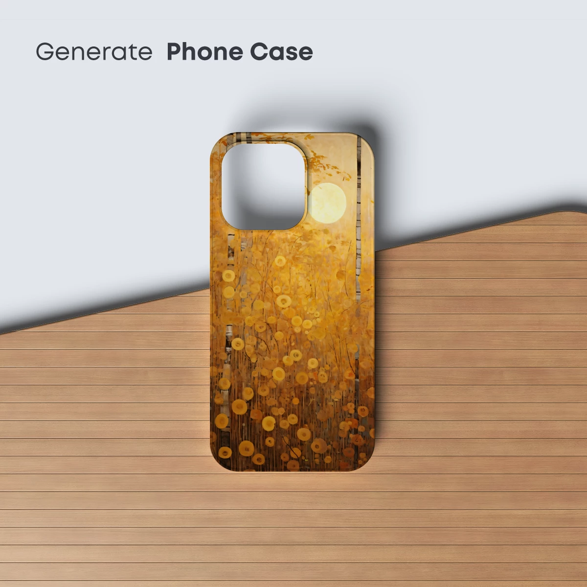 Golden Moonlit Forest: A Symphony of Circles - Image 3