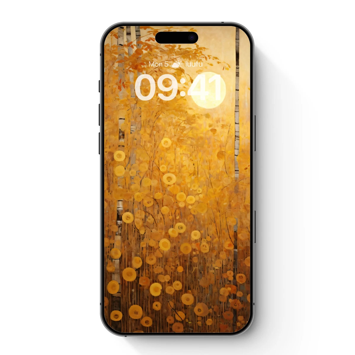 Golden Moonlit Forest: A Symphony of Circles