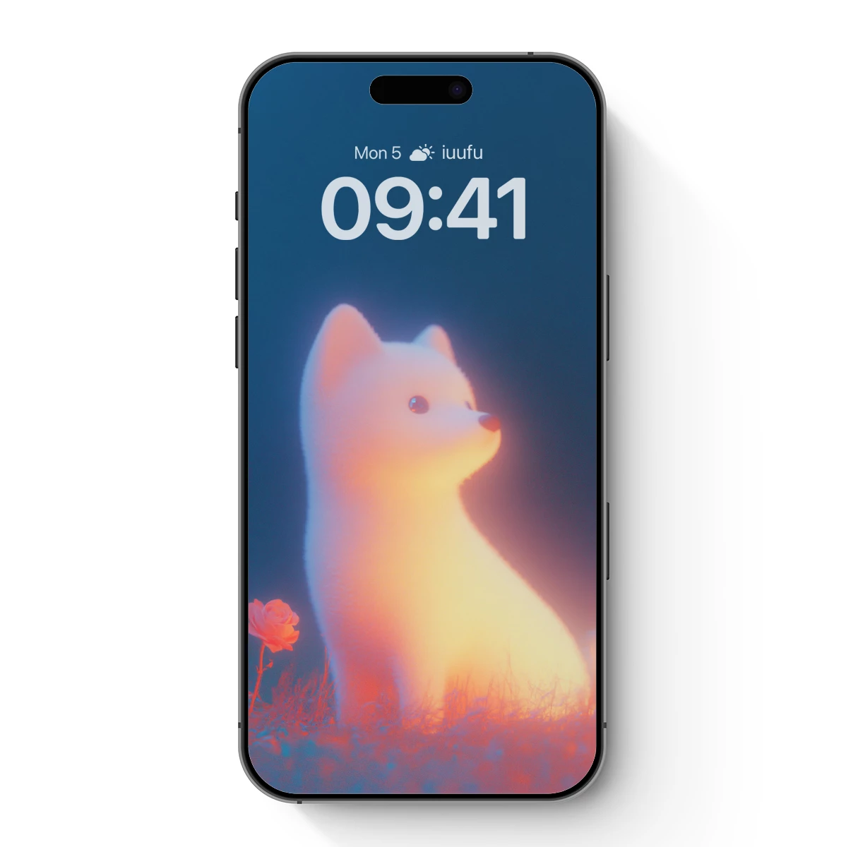 Glowing Fox in Neon Dreamscape