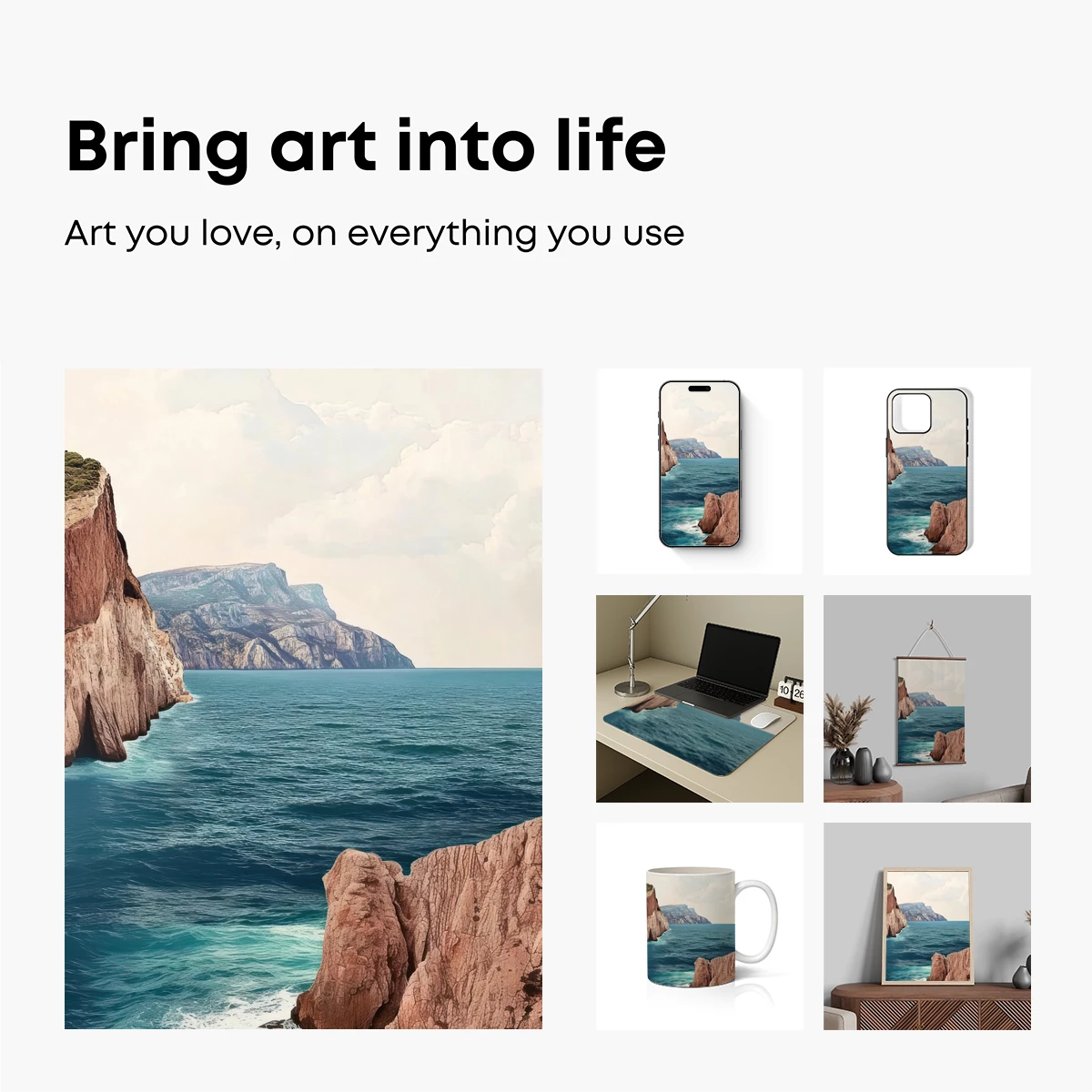 Cliffside Serenity: Ocean's Embrace - Image 2