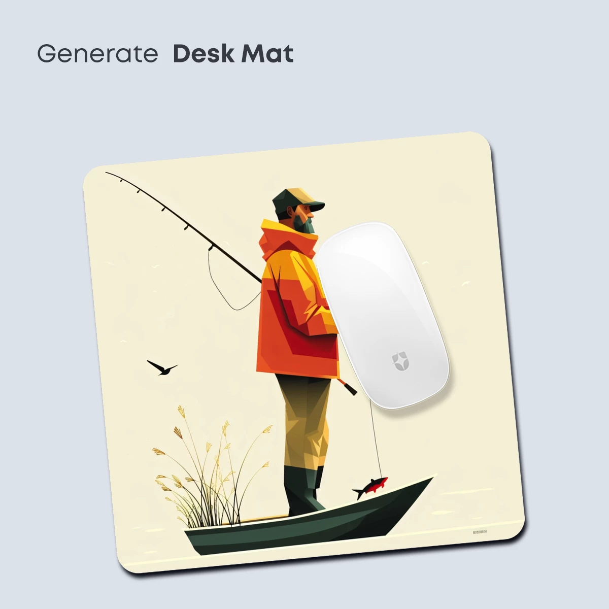 Geometric Fisherman: Modern Artistry on Water - Image 4