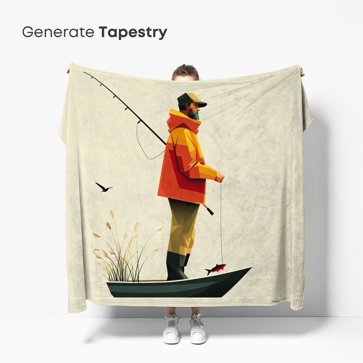 Geometric Fisherman: Modern Artistry on Water - Image 5