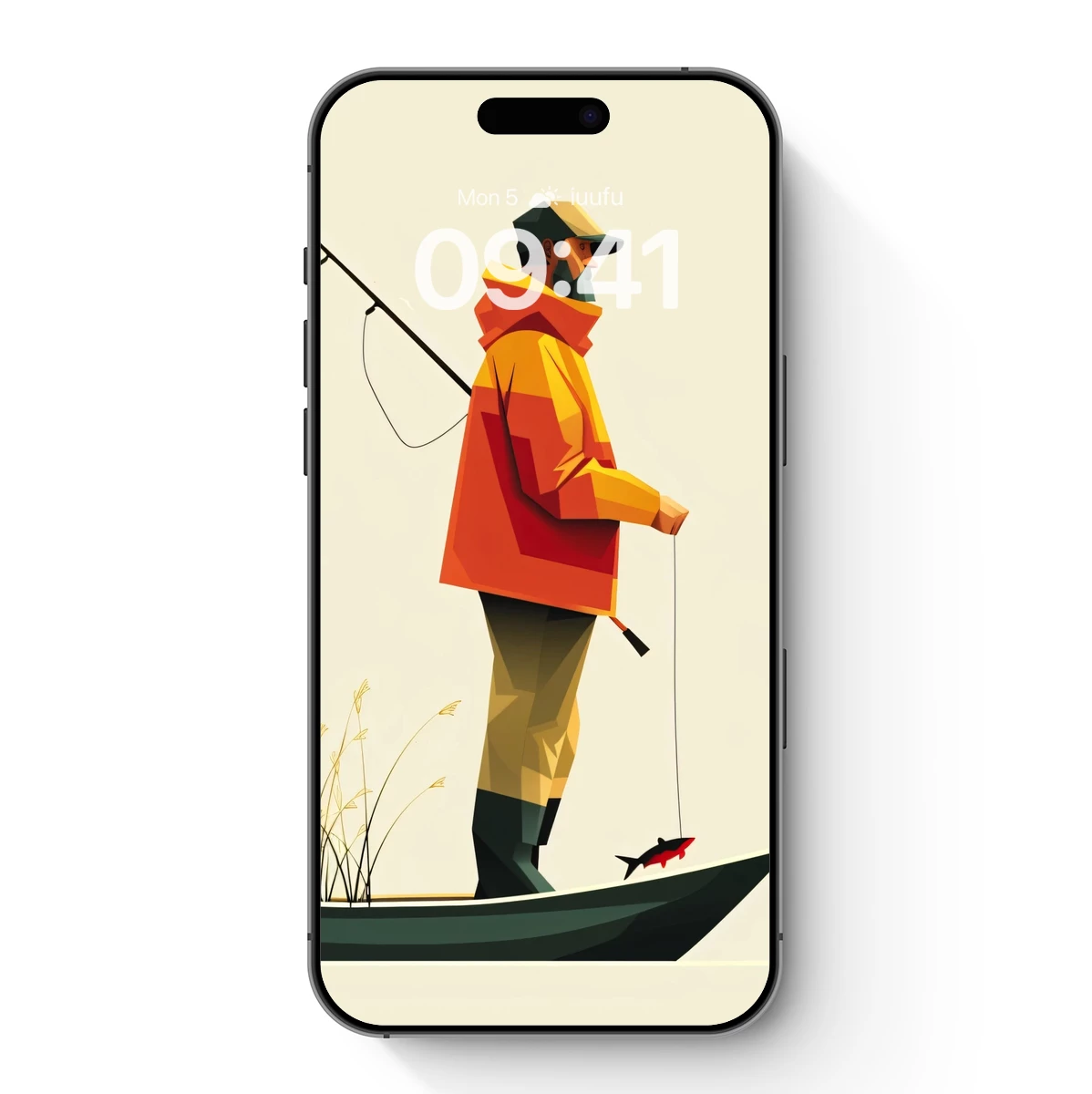 Geometric Fisherman: Modern Artistry on Water