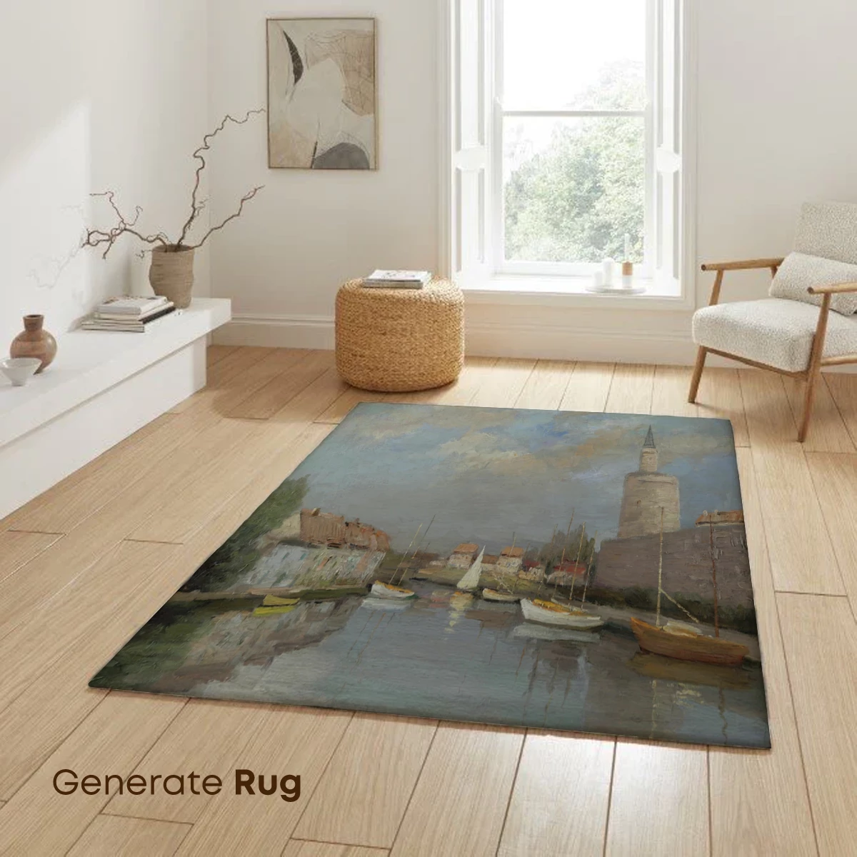 Harbor Serenity: Impressionist Boats at Dawn - Image 6