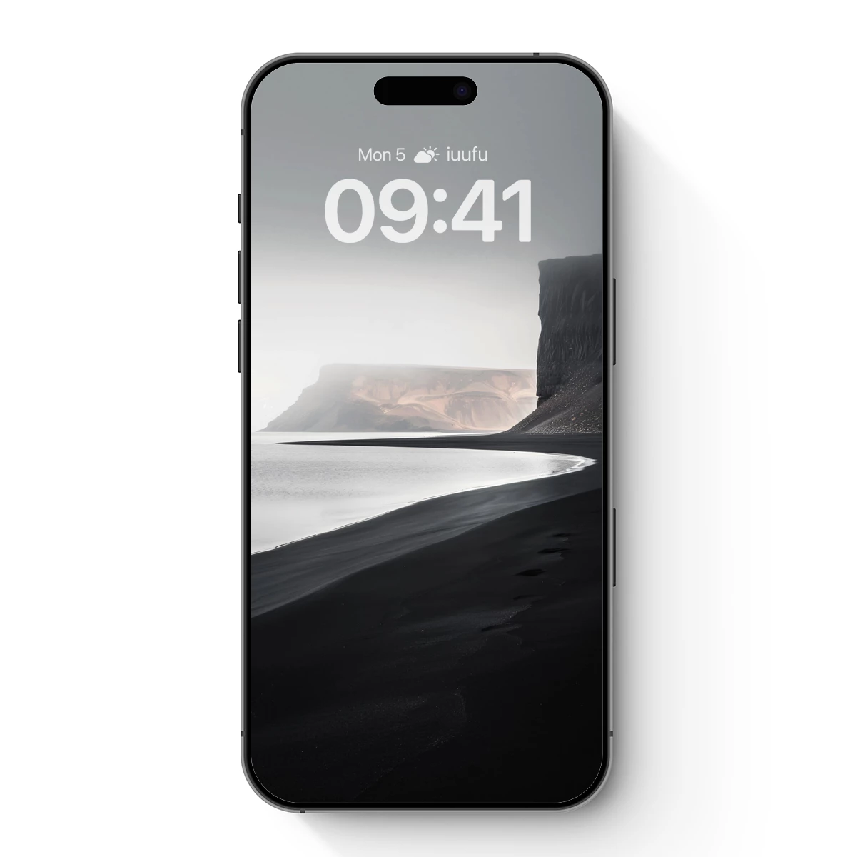 Eternal Black Sands: Misty Coastal Serenity