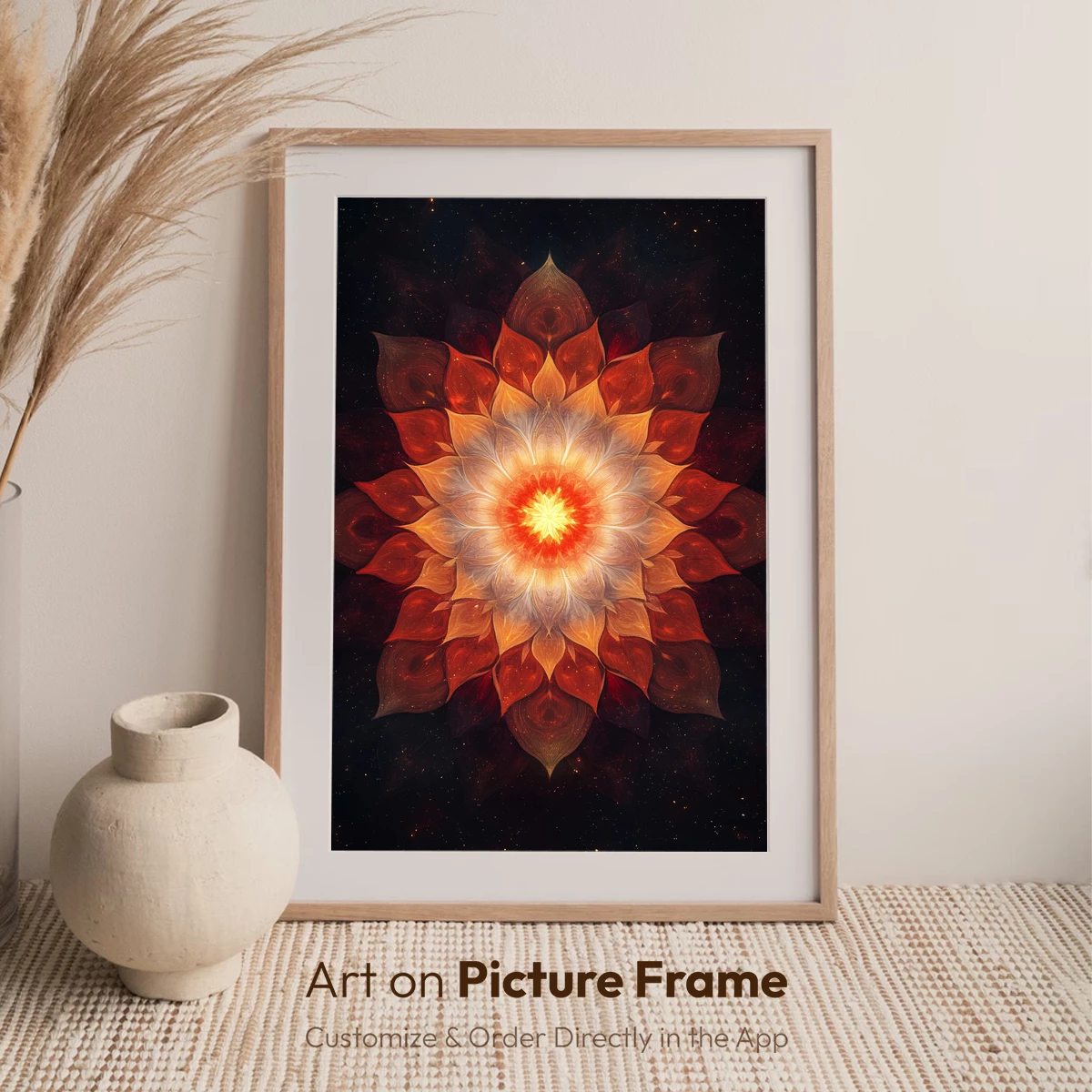 Cosmic Lotus Bloom: Radiant Mandala Art - Image 7