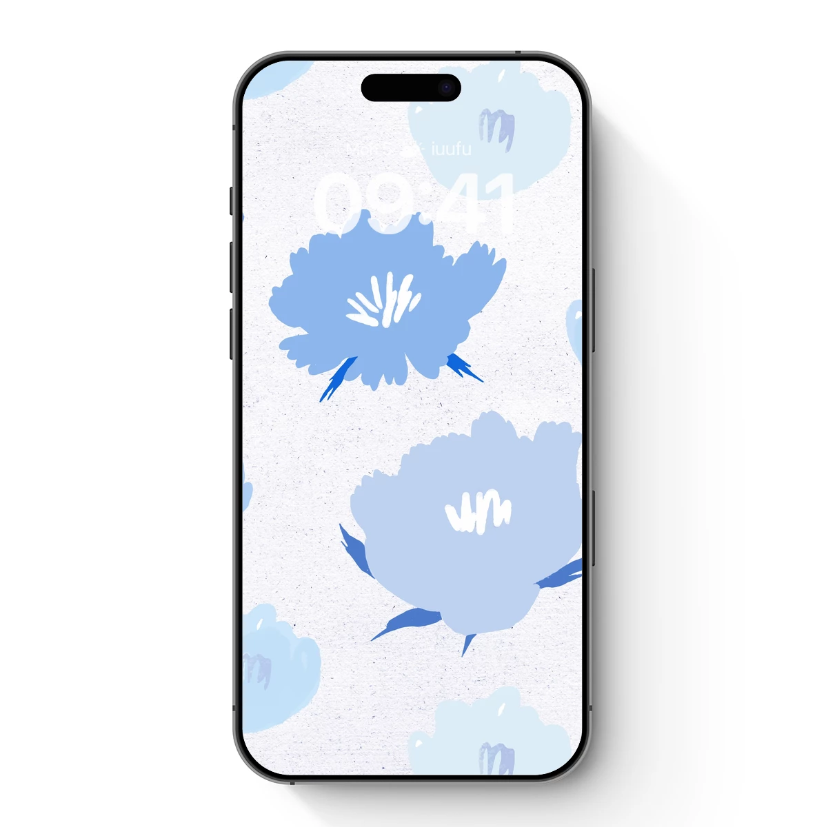 Blue Blossom Elegance: Abstract Floral Artistry