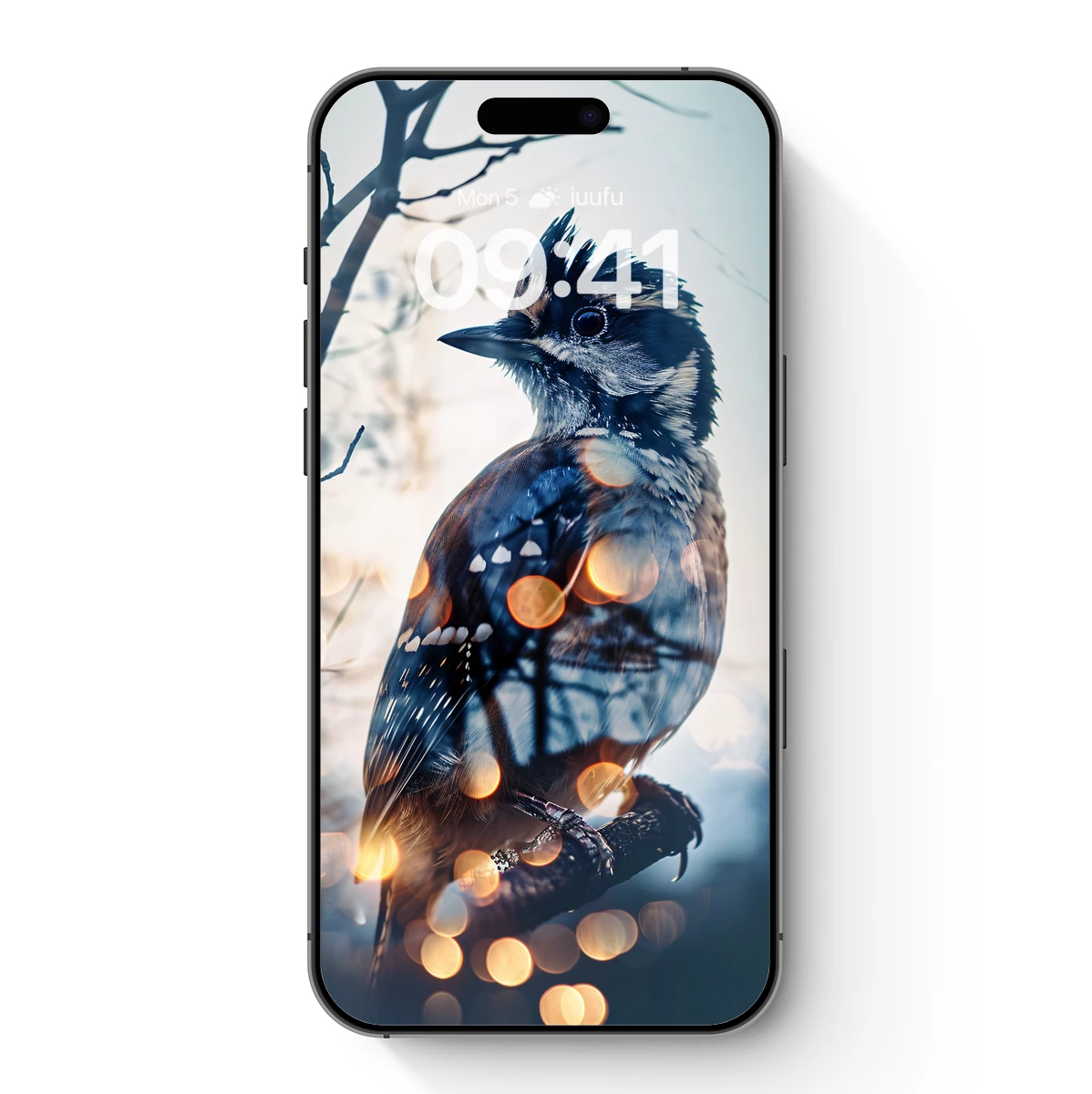 Bokeh-Enchanted Bird: A Winter Symphony