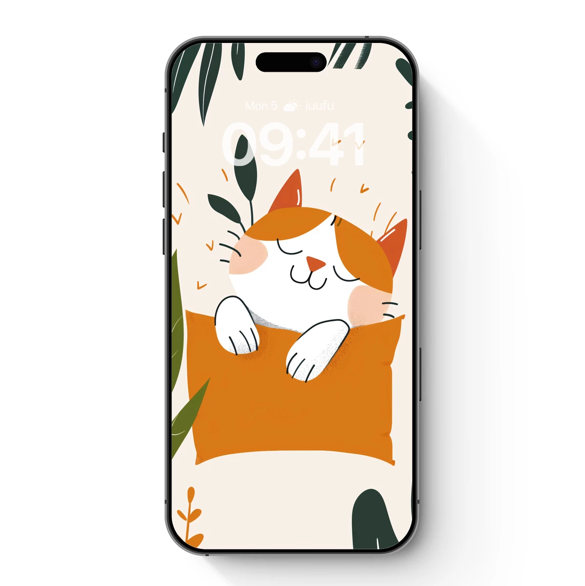Cozy Cat Nap: Whimsical Illustration in Warm Tones
