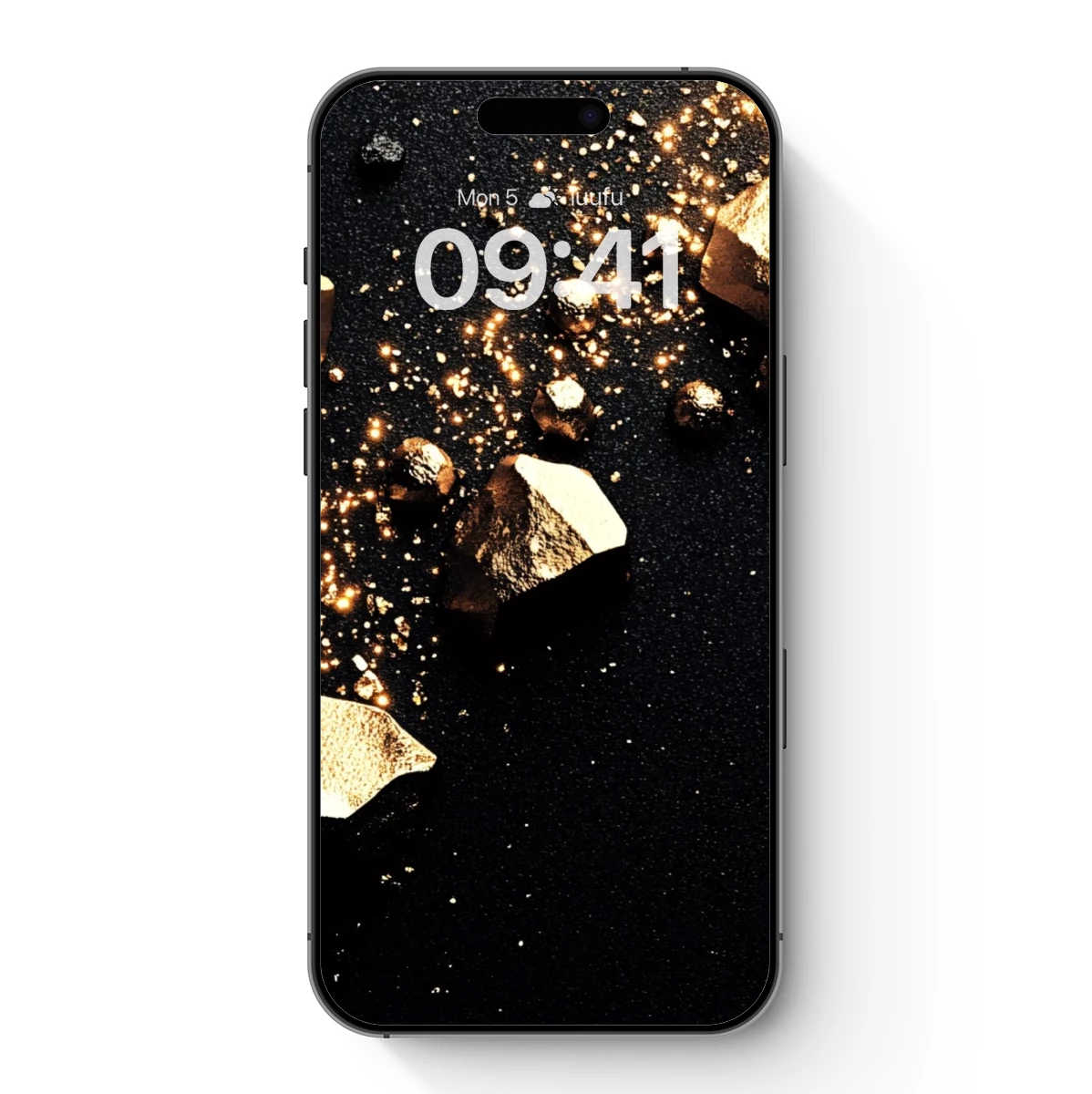 Golden Fragments: A Symphony of Sparkling Stones