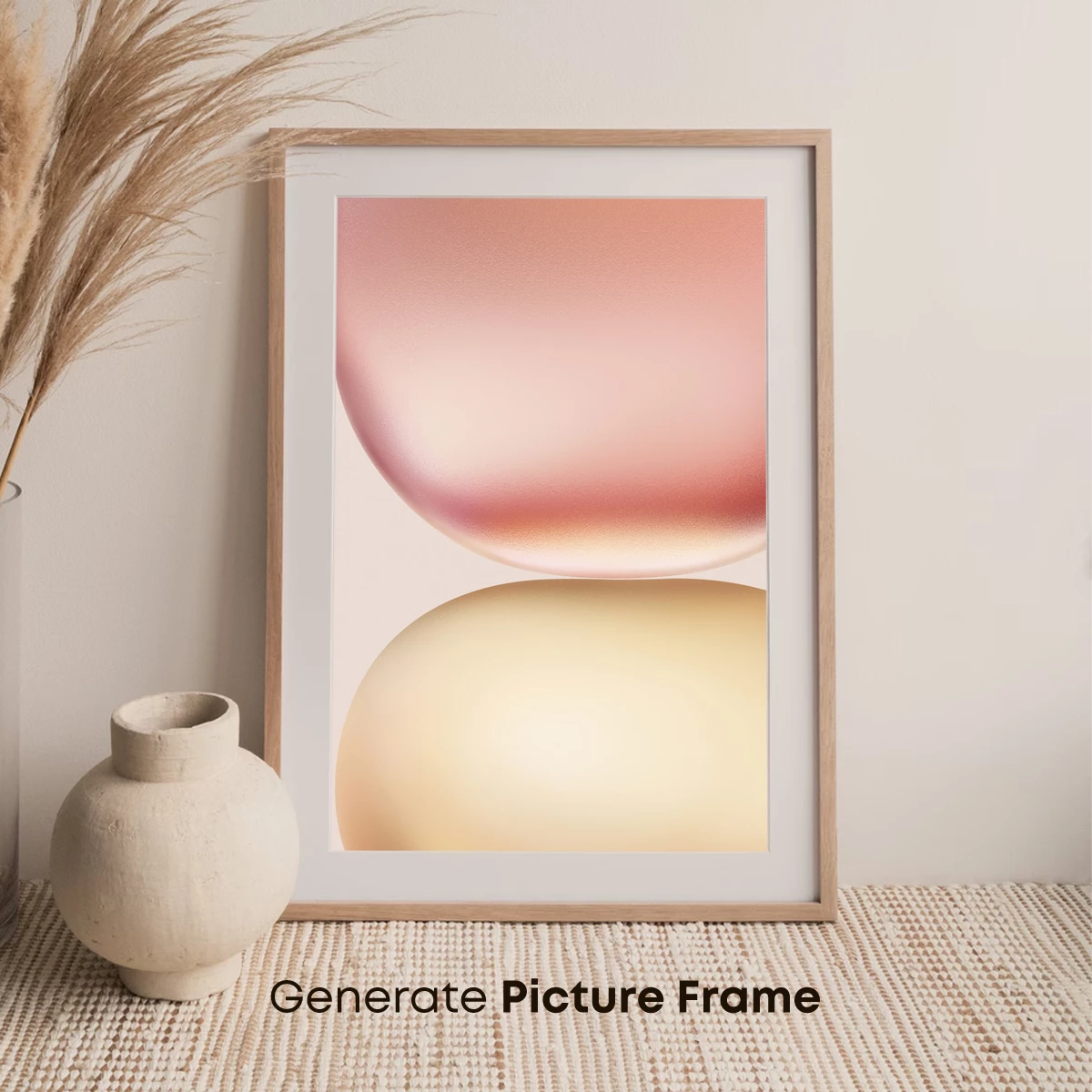 Golden Globes: Abstract Elegance in Soft Hues - Image 7