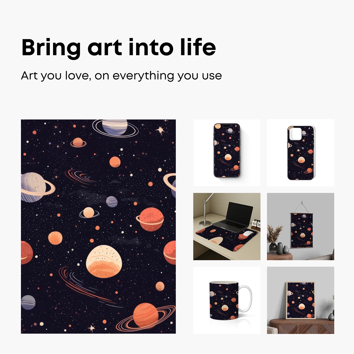 Cosmic Symphony: Whimsical Planets in Harmony - Image 2