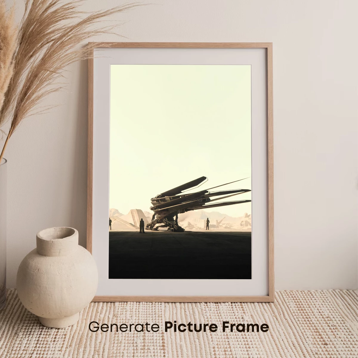Desert Sentinel: Futuristic Vessel in Dusty Silence - Image 7