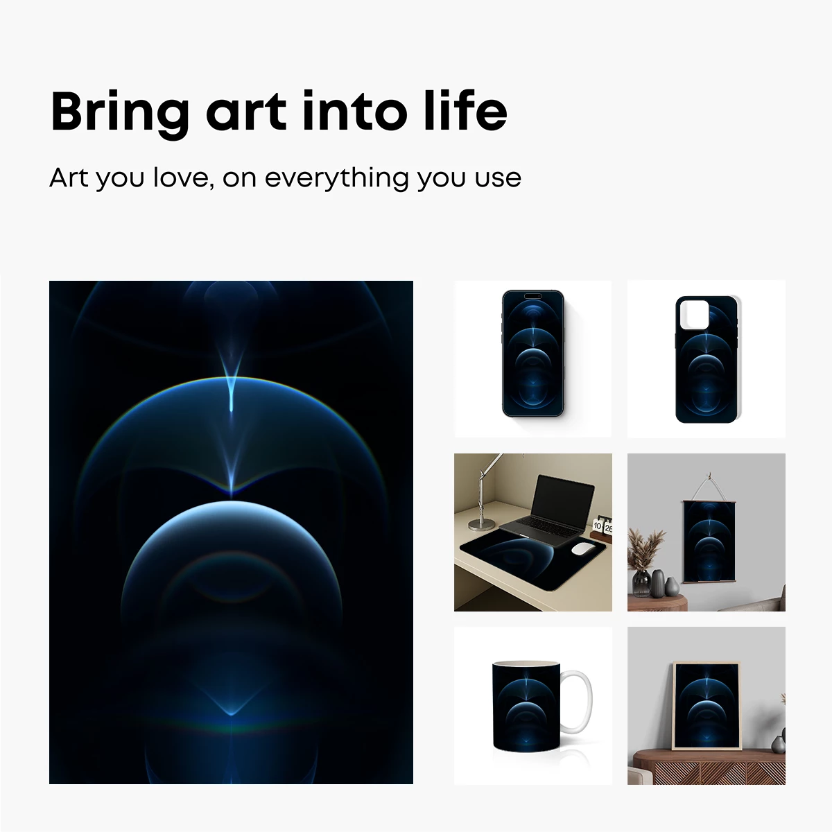 Ethereal Blue Spheres: A Symphony of Light and Shadow - Image 2