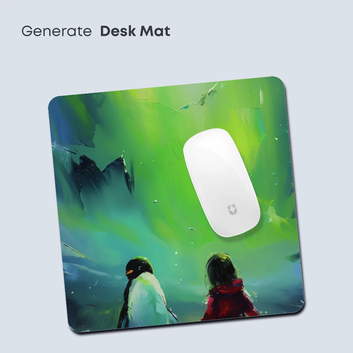 Aurora Adventure: Penguin and Child Under Northern Lights - Image 4