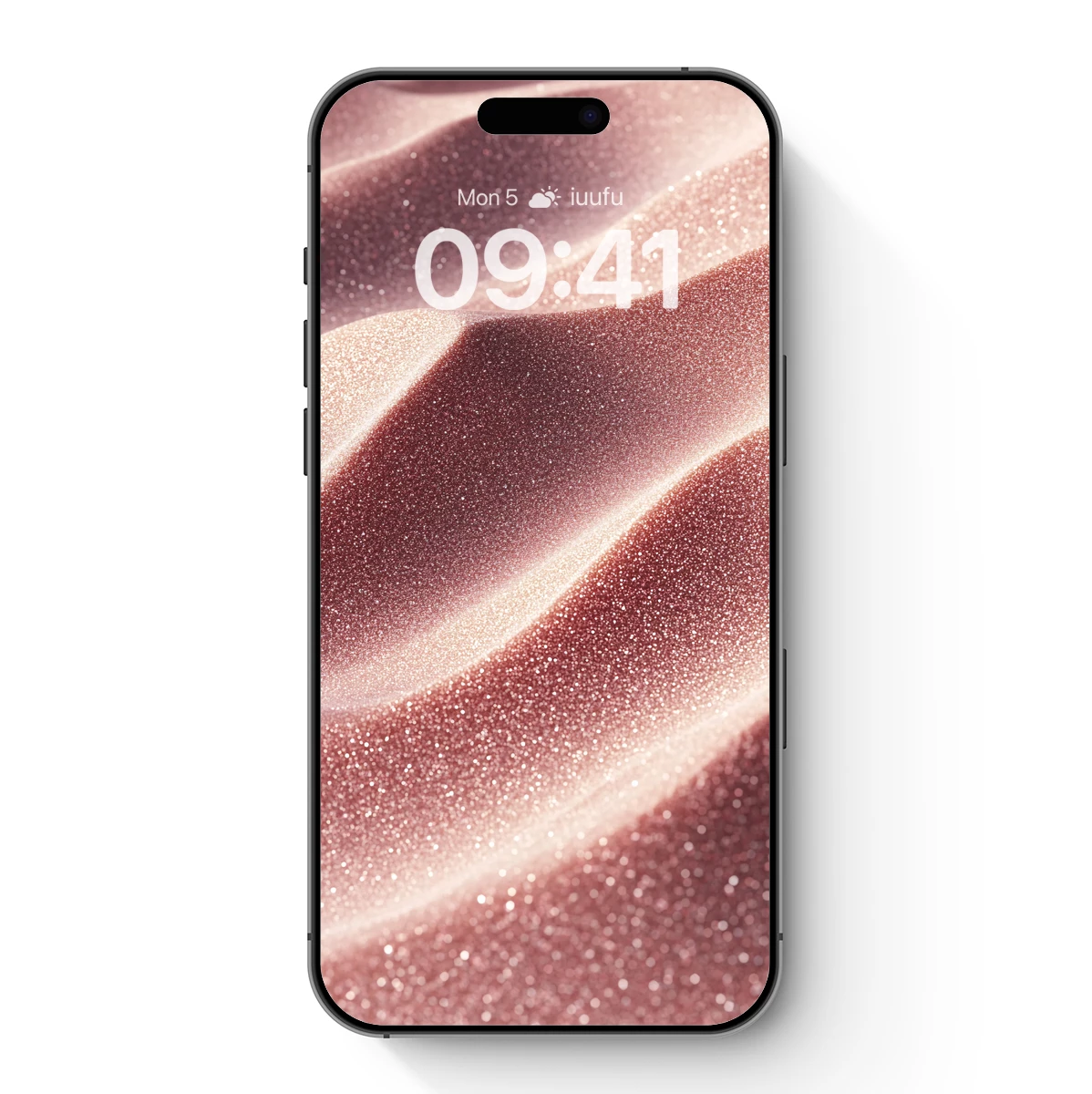 Glittering Rose Gold Waves