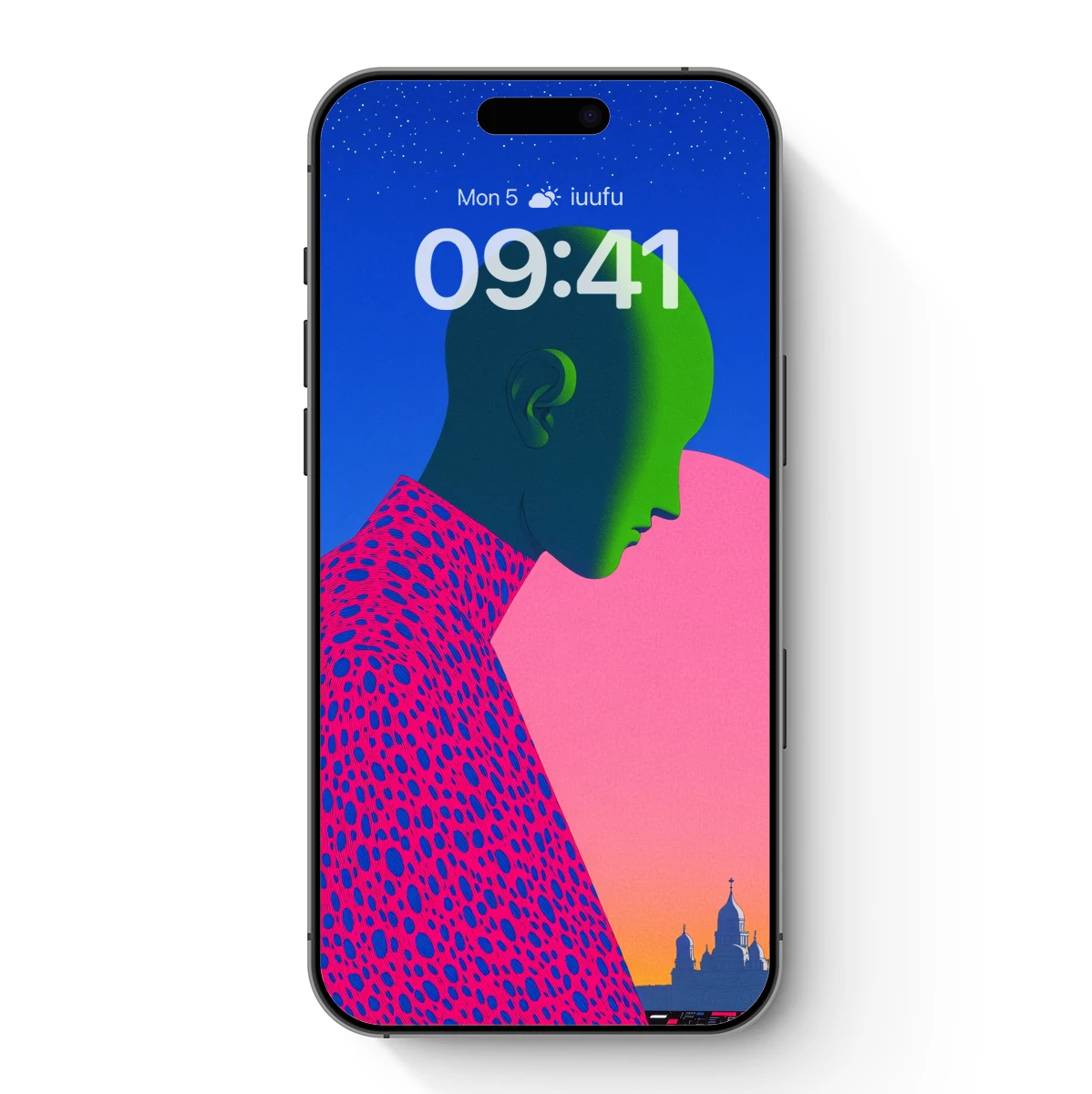 Geometric Dreamer: Futuristic Profile in Neon Hues