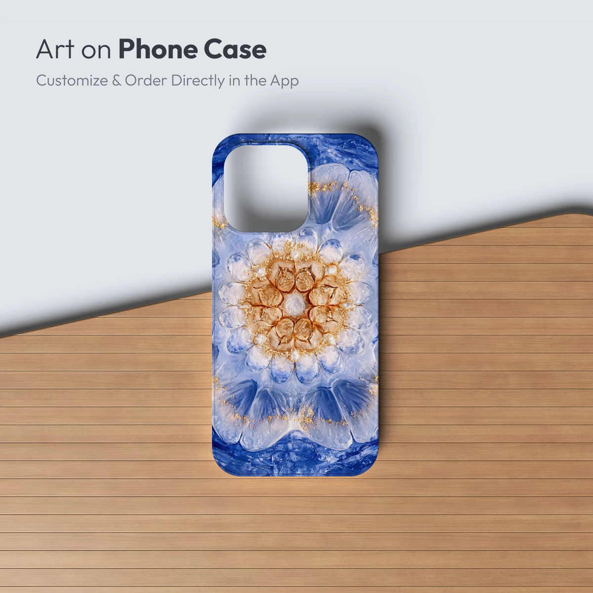 Glacial Bloom: Ethereal Flower in Ice Blue - Image 3