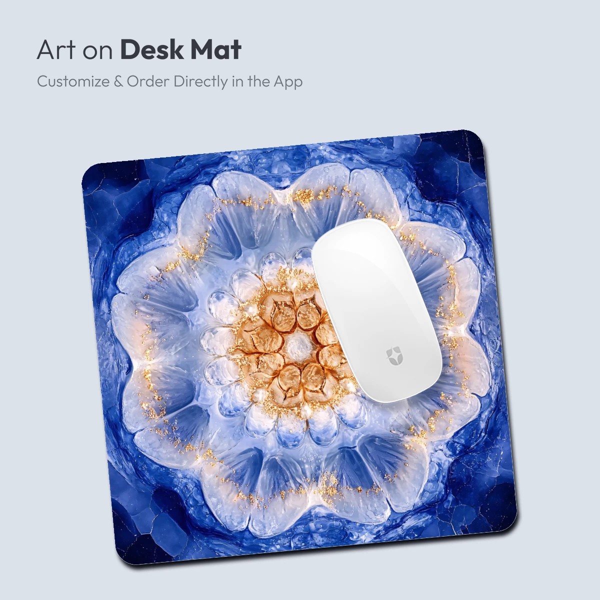 Glacial Bloom: Ethereal Flower in Ice Blue - Image 4