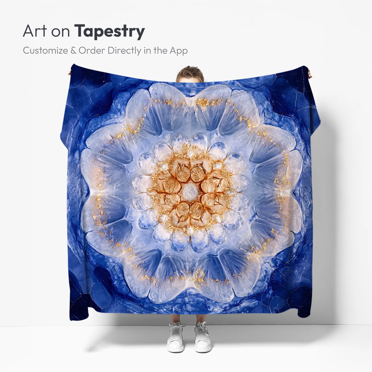 Glacial Bloom: Ethereal Flower in Ice Blue - Image 5