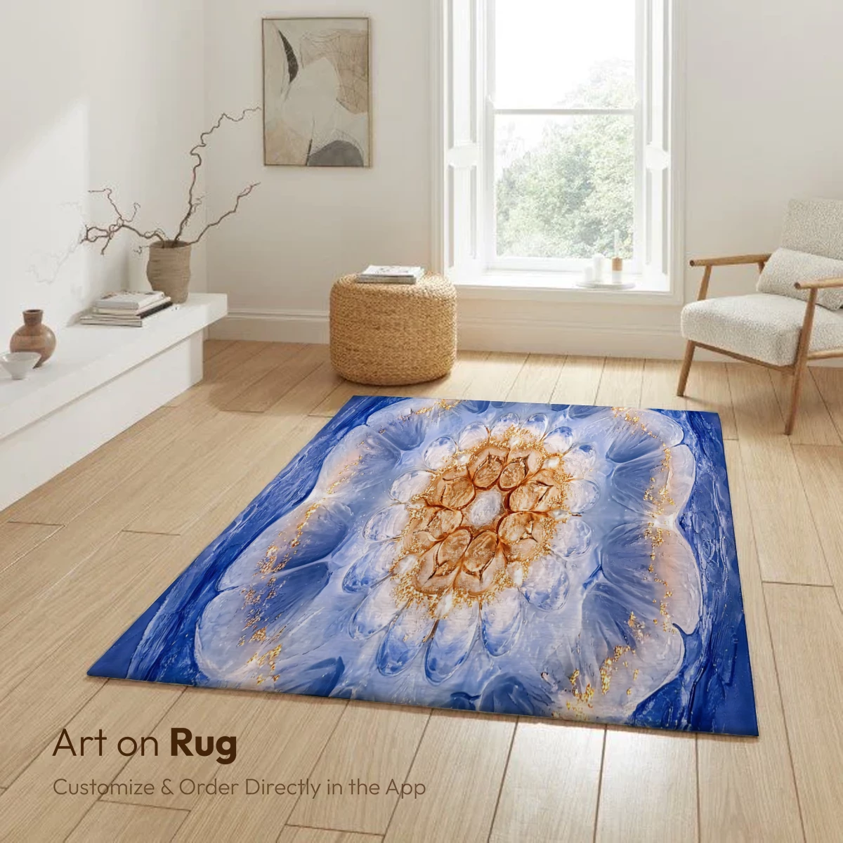 Glacial Bloom: Ethereal Flower in Ice Blue - Image 6