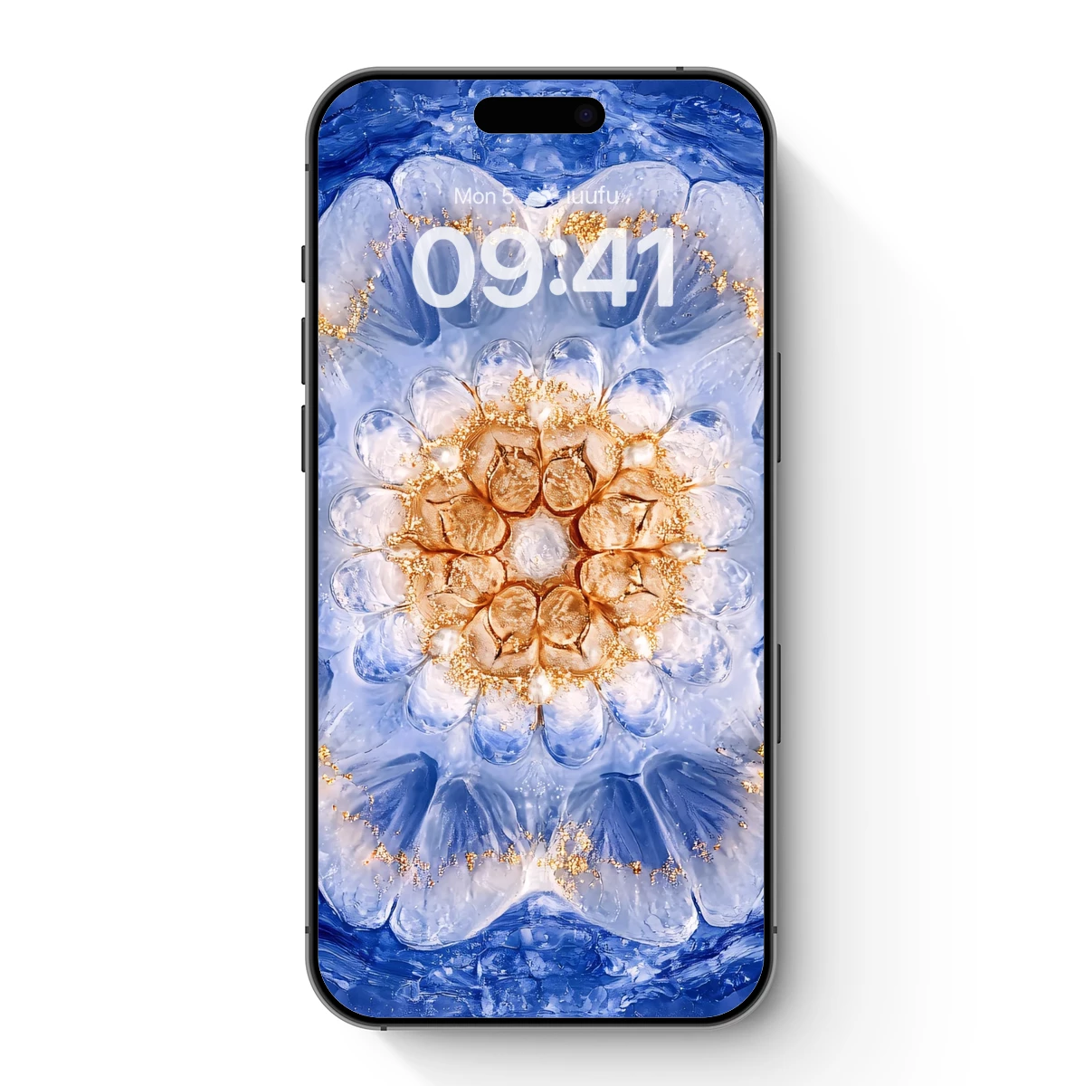 Glacial Bloom: Ethereal Flower in Ice Blue