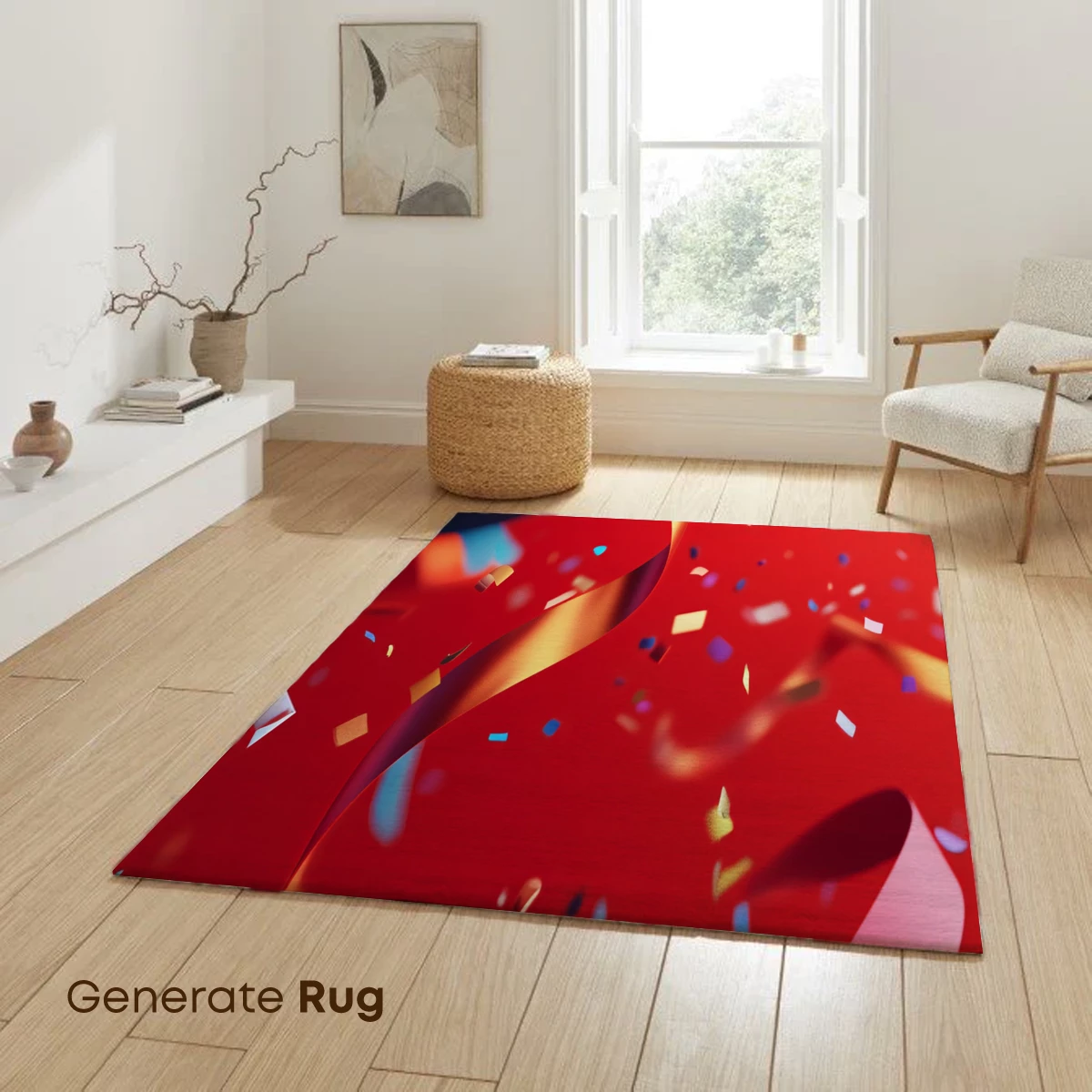 Confetti Carnival: Festive Ribbons in Scarlet - Image 6