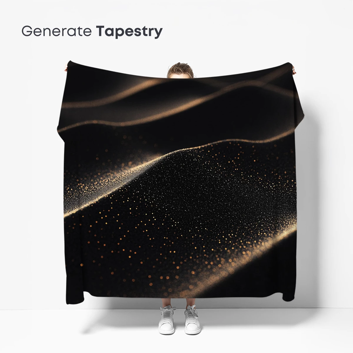 Golden Sands of Eternity: Abstract Minimalist Waves - Image 5