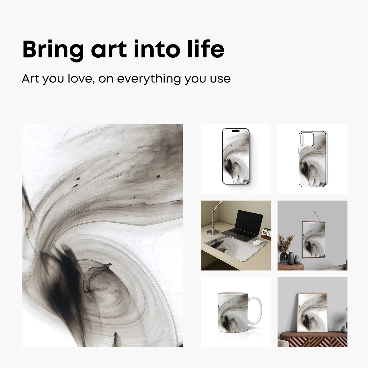 Ink Whirlpool: Abstract Elegance in Motion - Image 2