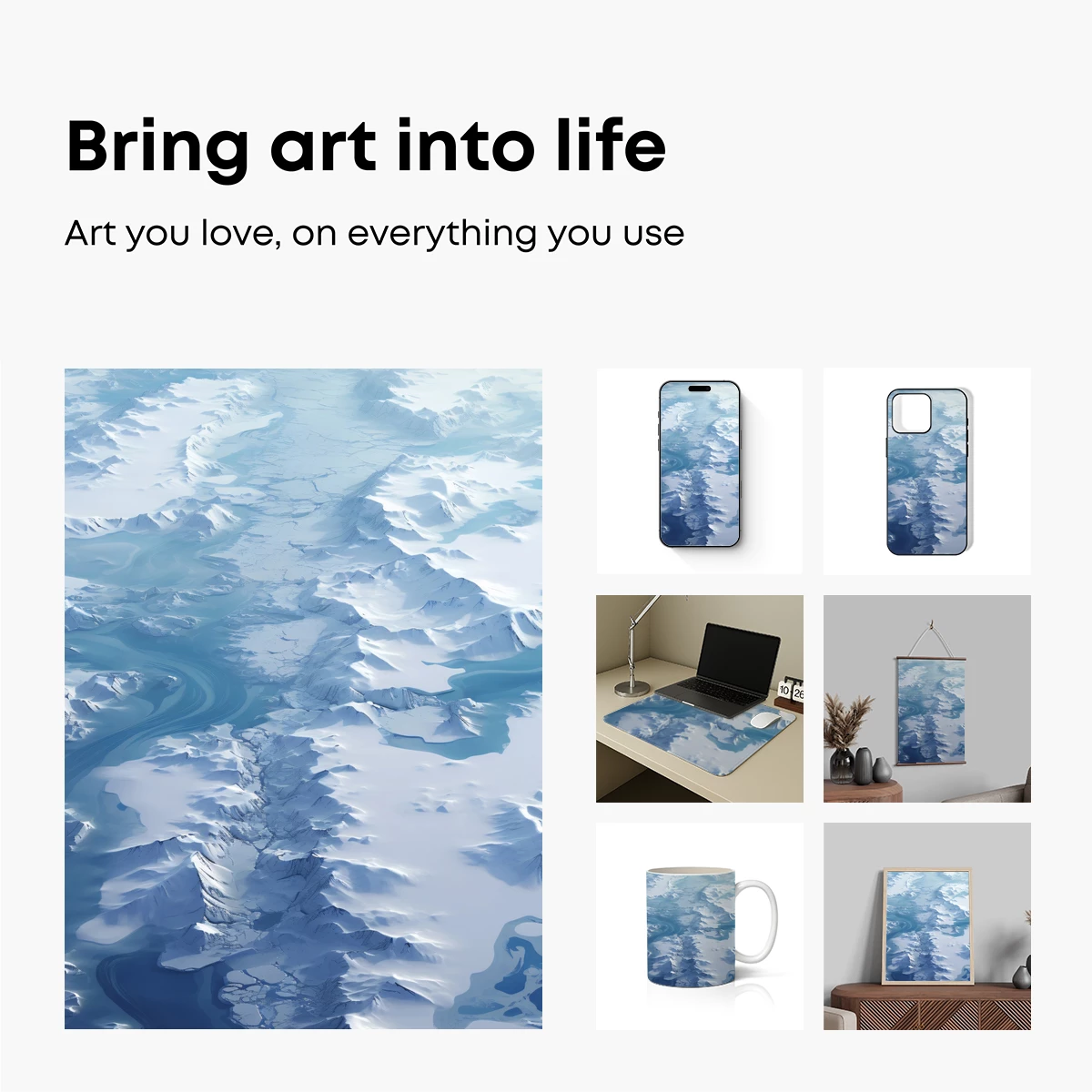 Frozen Arctic Odyssey: Snowy Peaks and Icy Waters - Image 2