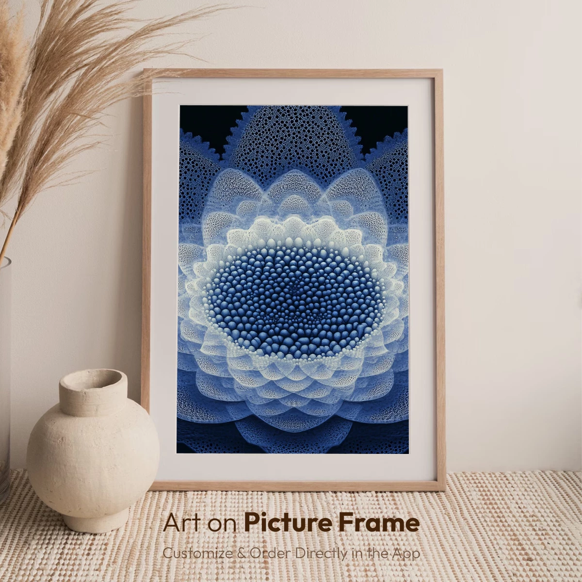 Fractal Lotus Bloom: Digital Artistry in Blue - Image 7