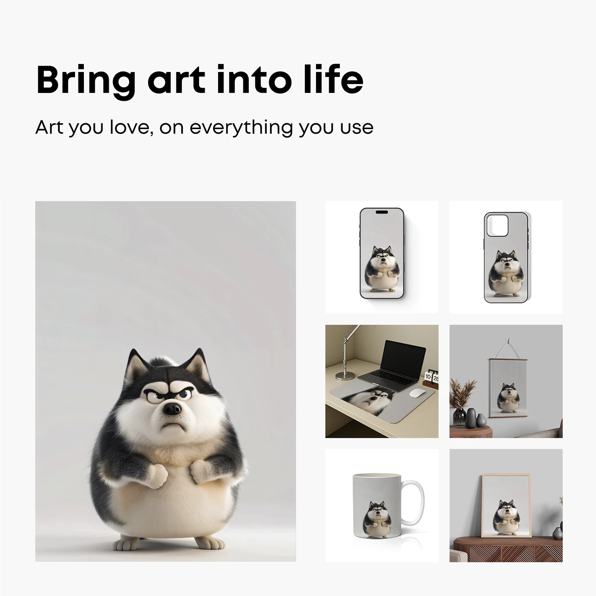 Grumpy Husky: Animated Charm with Attitude - Image 2