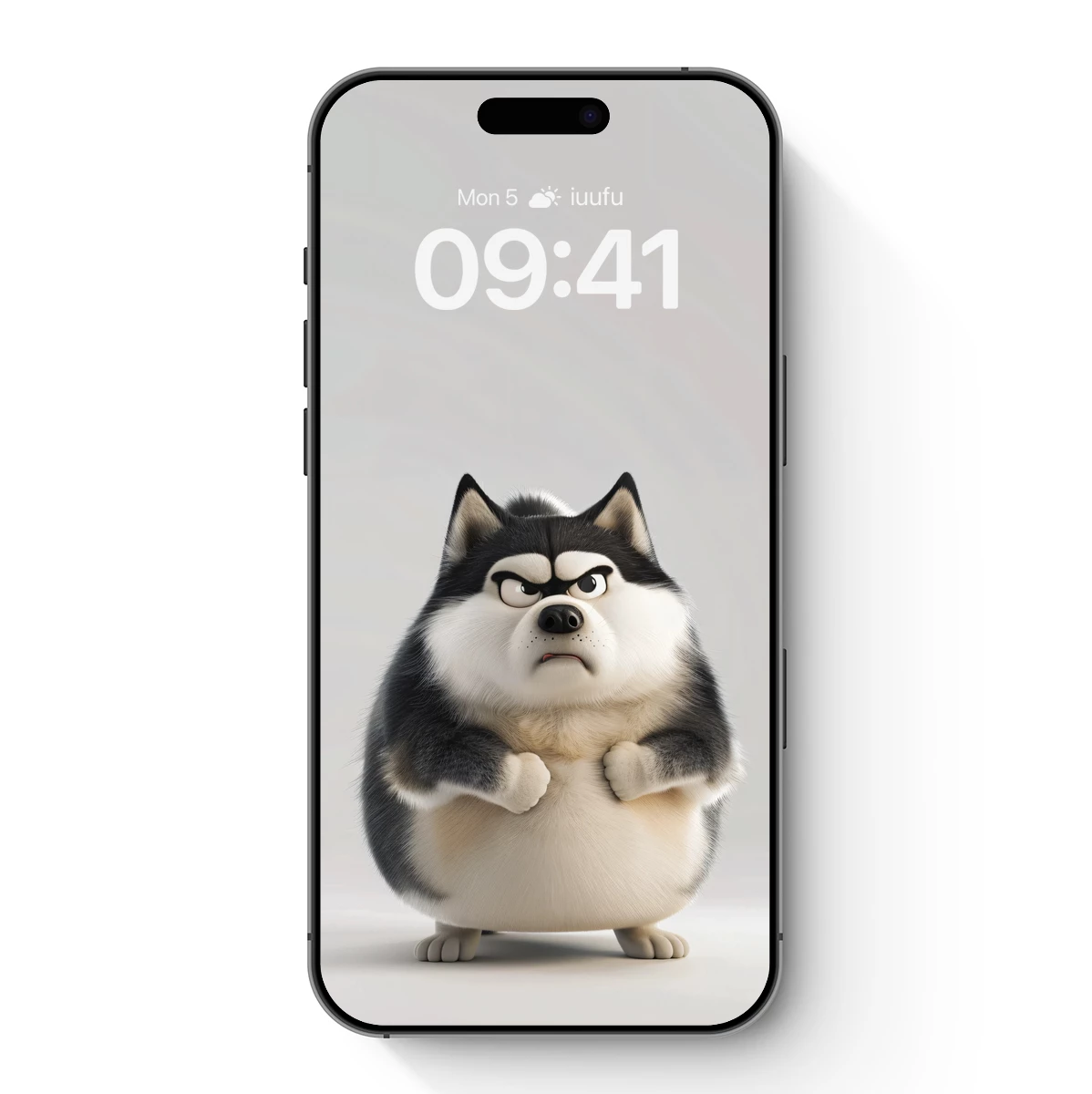 Grumpy Husky: Animated Charm with Attitude