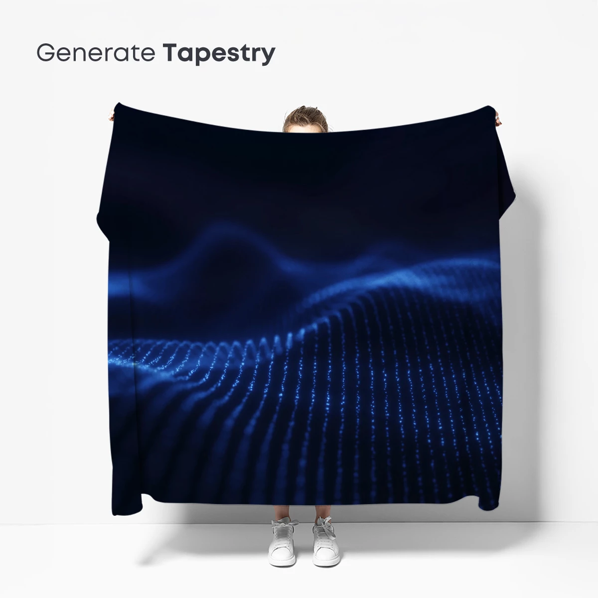 Digital Wave Symphony: Blue Pixel Art - Image 5