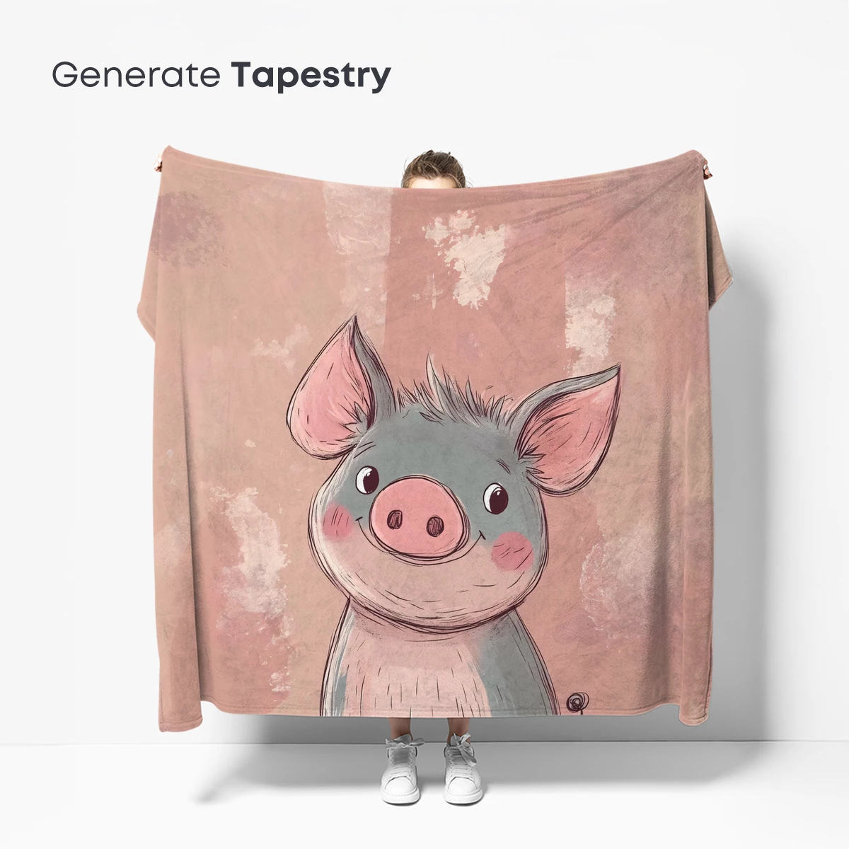 Charming Piglet in Pastel Dreams - Image 5