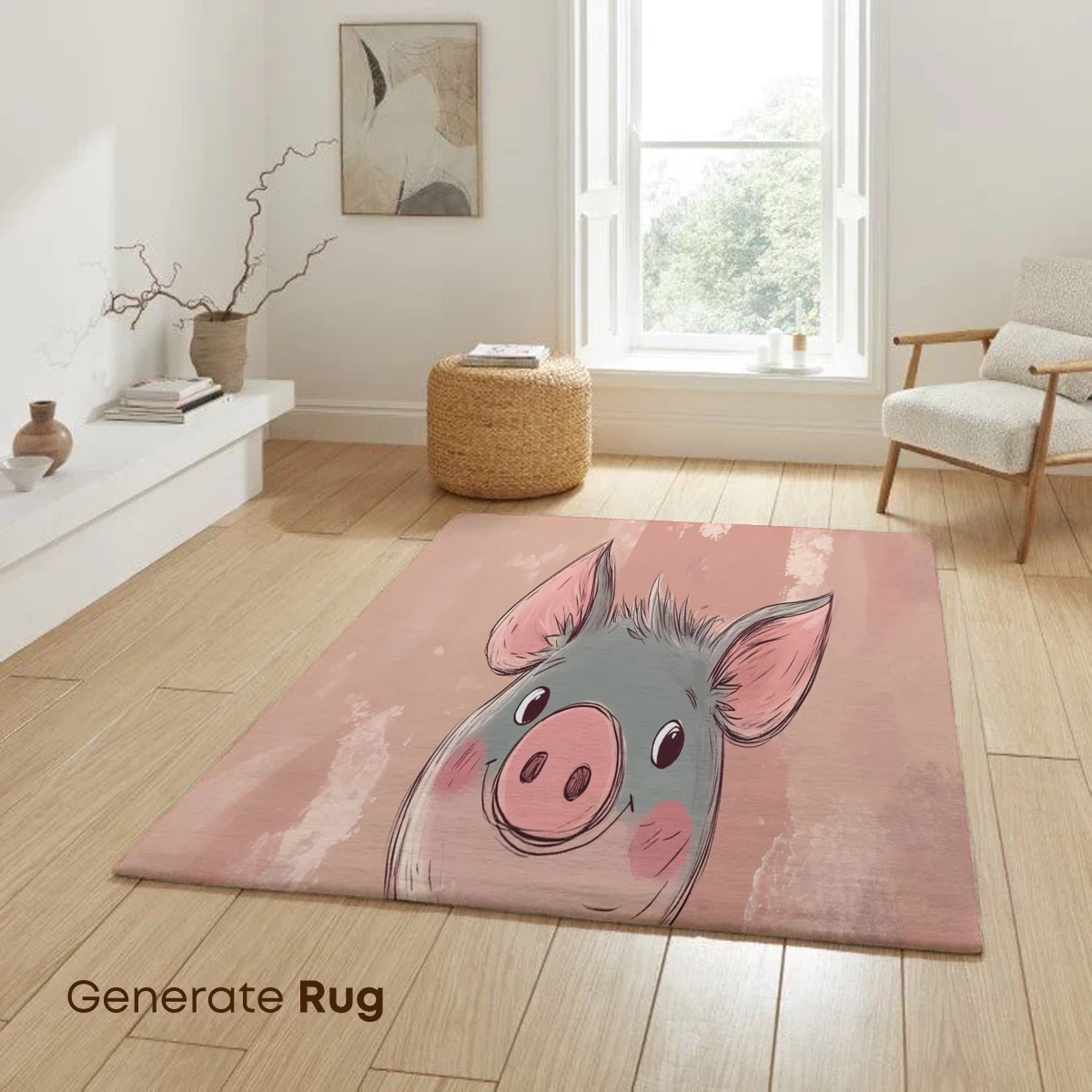 Charming Piglet in Pastel Dreams - Image 6