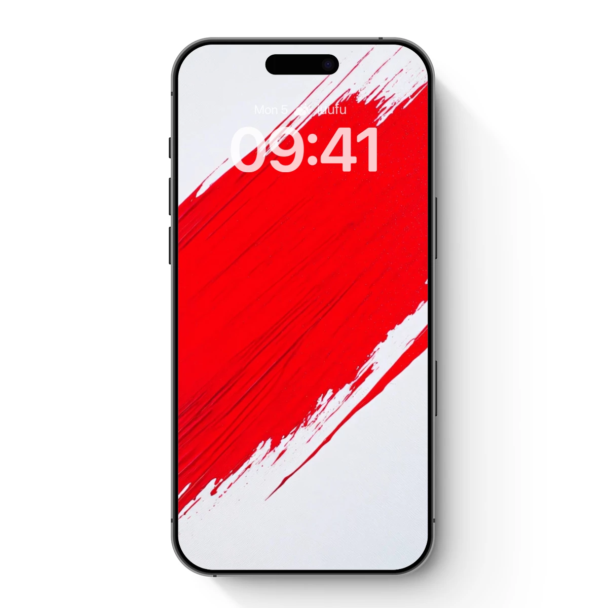 Bold Red Brushstroke: Abstract Artistry