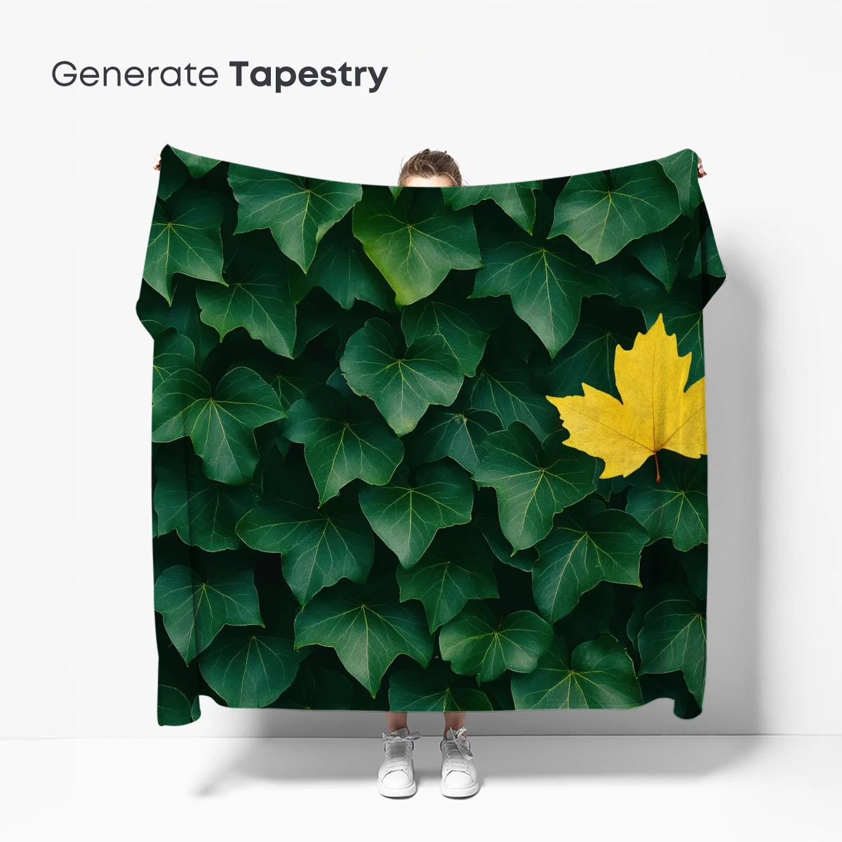 Golden Leaf Amidst Verdant Greenery - Image 5