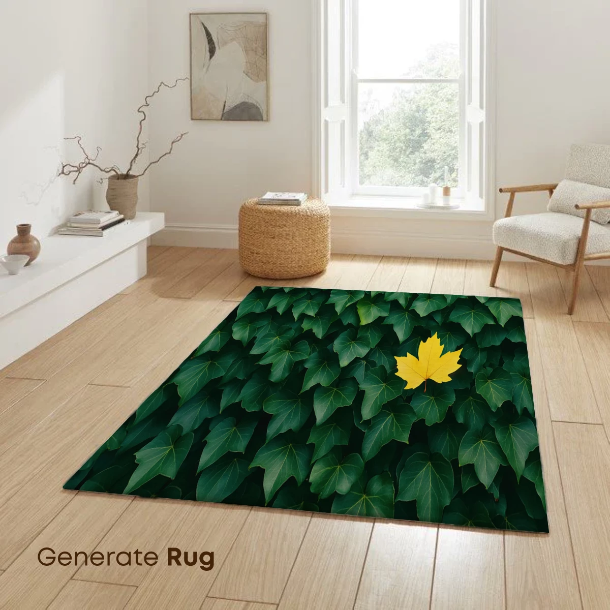 Golden Leaf Amidst Verdant Greenery - Image 6
