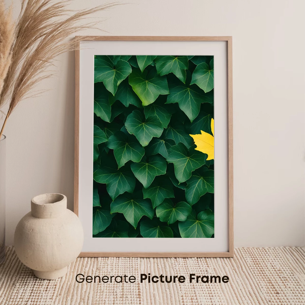 Golden Leaf Amidst Verdant Greenery - Image 7