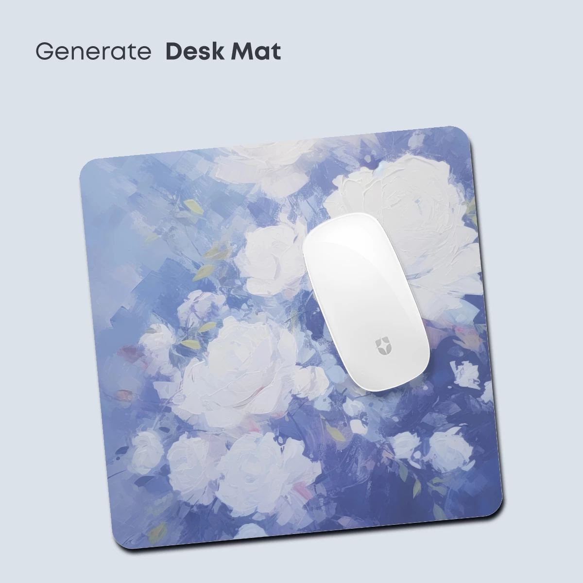 Ethereal White Roses in Blue Hues - Image 4