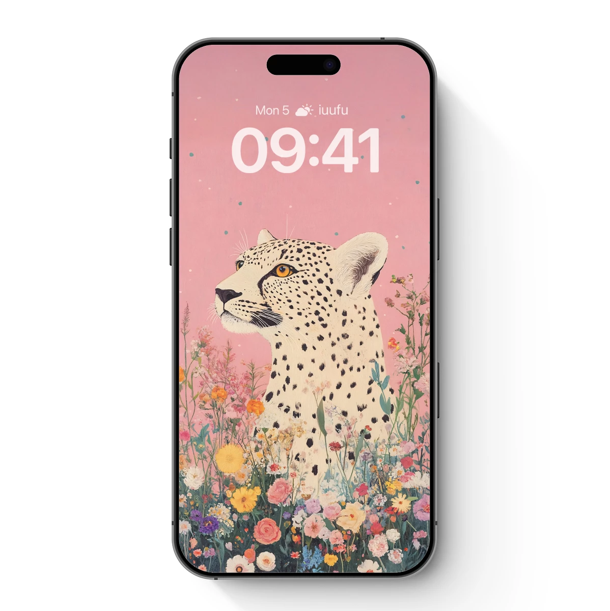 Cheetah in a Floral Dreamland
