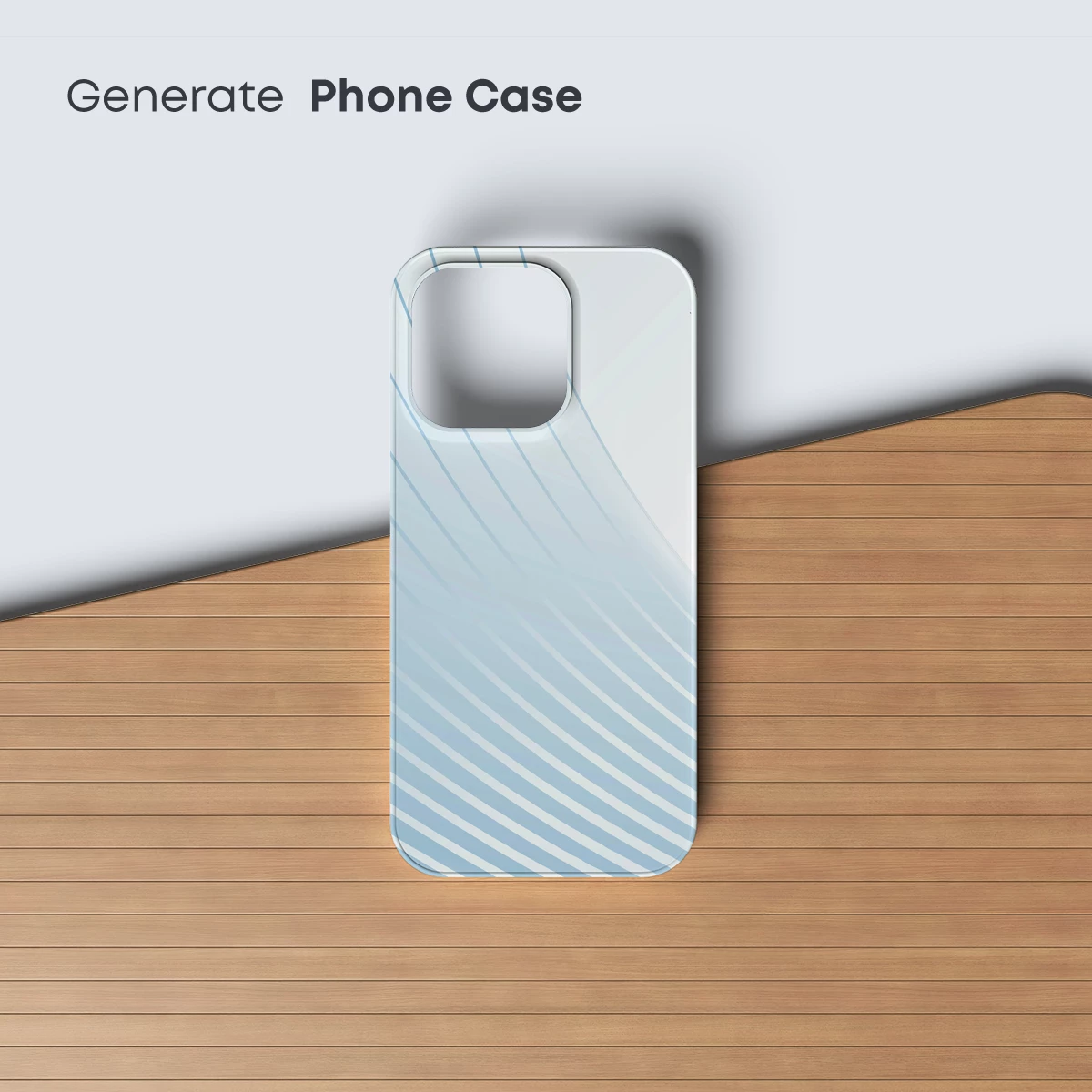 Diagonal Serenity: Abstract Stripes in Soft Blue - Image 3