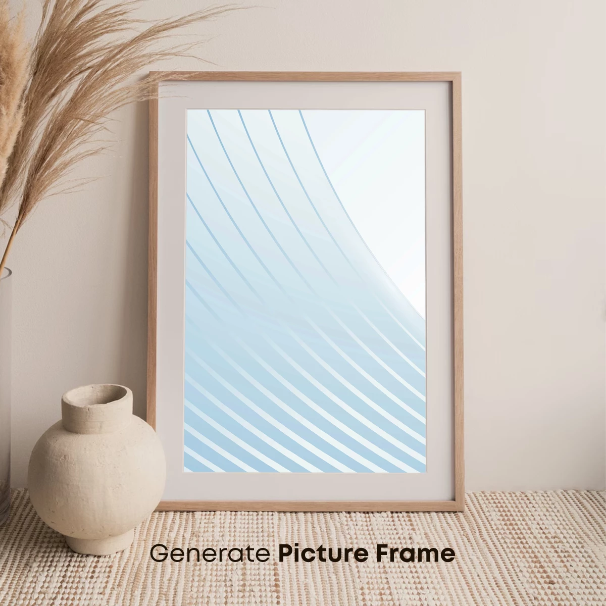 Diagonal Serenity: Abstract Stripes in Soft Blue - Image 7